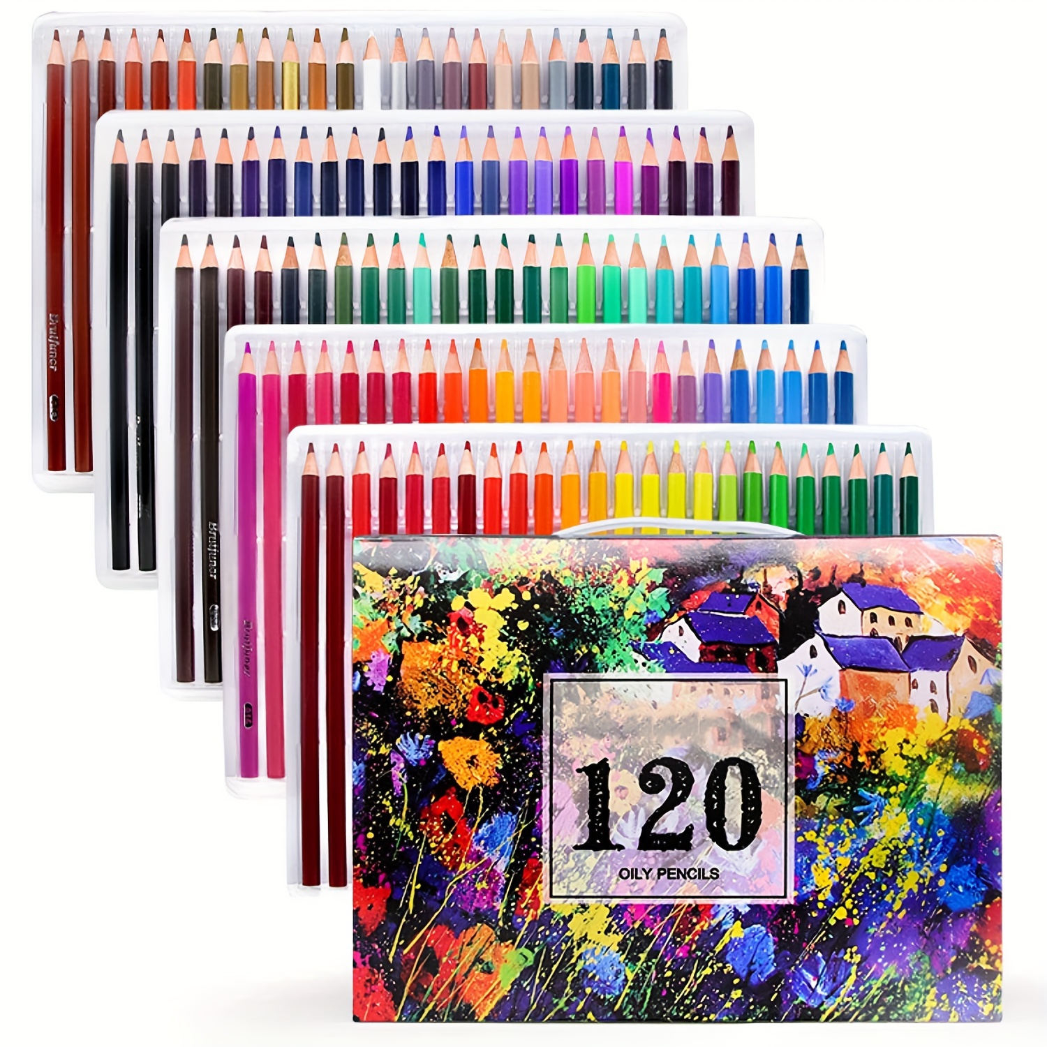 Brutfuner Colored Pencils Oil Pencils Coloring Pencils - Temu
