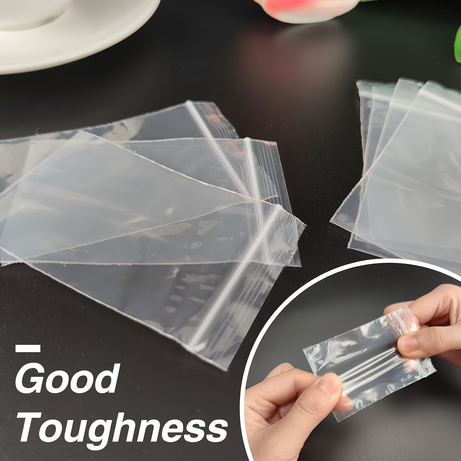  Small Plastic Bags, Mini Tiny Bags, Thick, Clear, 8mil(two  sides), 2×2.4, 150PCS, Jewelry Bags, Pill Pouch, Food Storage Bags, Earring  Bags, Plastic Packaging Bags, Grocery Bags : Industrial & Scientific