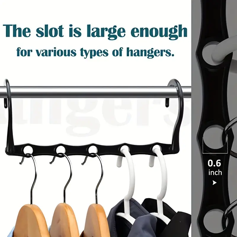 6 pack magic hangers space saving hangers closet space saver hanger organizer multi hangers sturdy plastic for heavy clothes storage details 0
