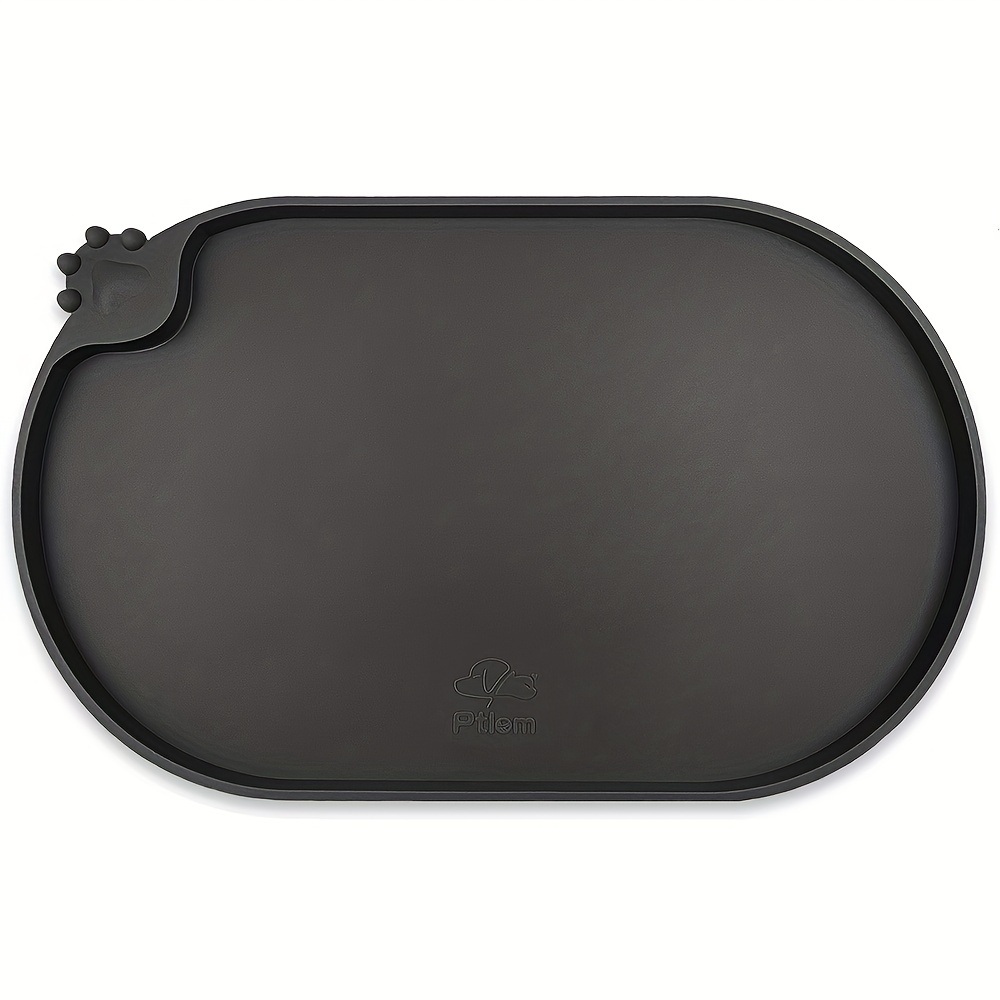 Napfunterlage Für Hunde & Katzen - Rutschfeste Fütterungsmatte In Dark Grey 40x60cm