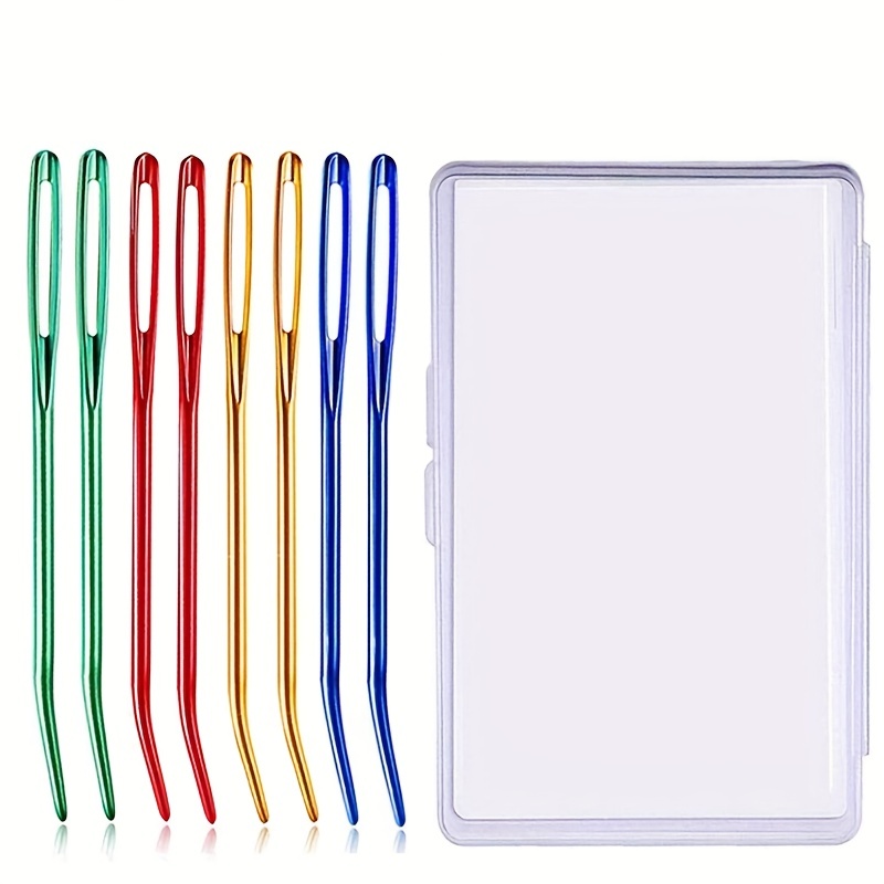 17pcs Knitting Needle Set, Including Curved & Pointed Tapestry