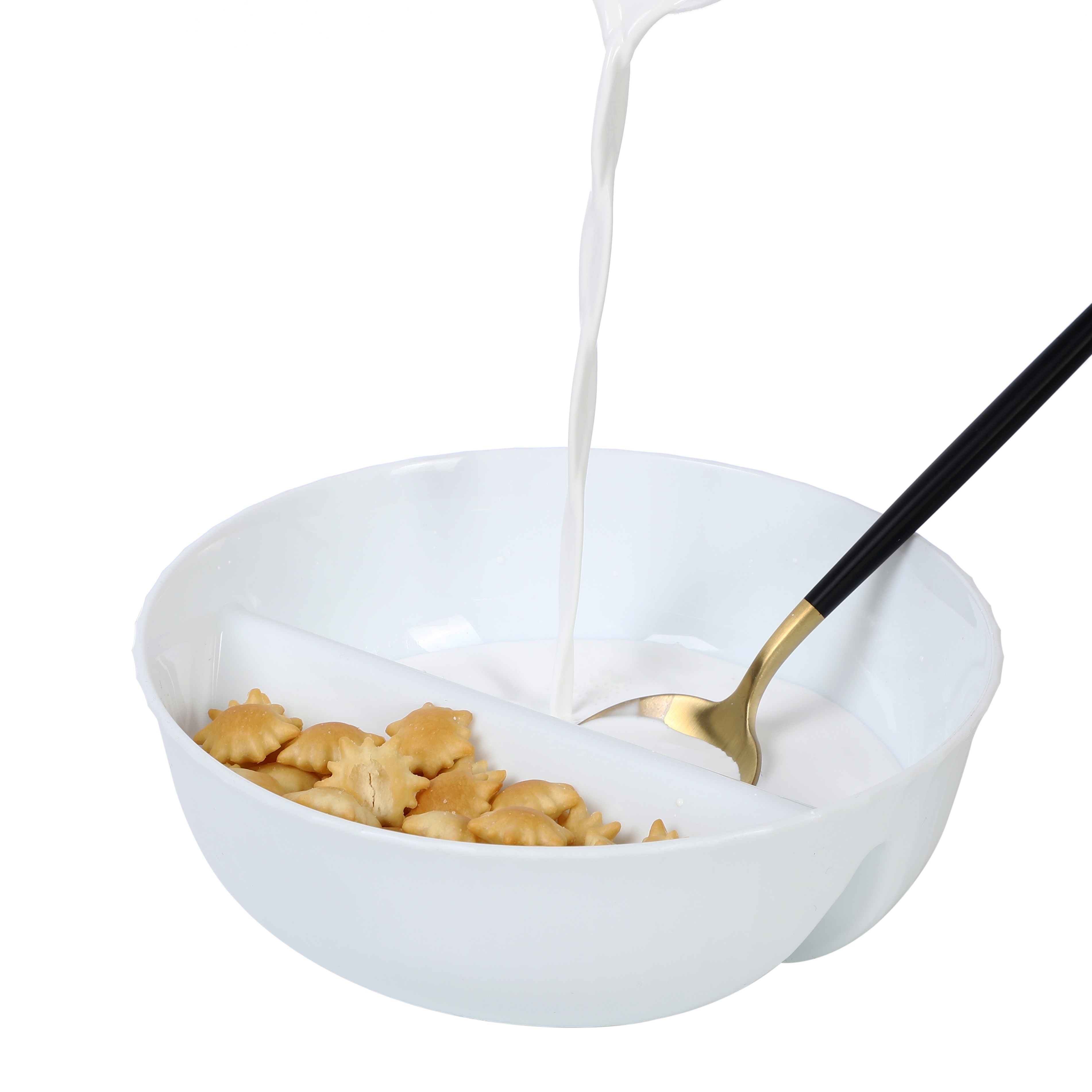 Anti soggy Cereal Bowl Bpa free Divided Sectional Bowls - Temu