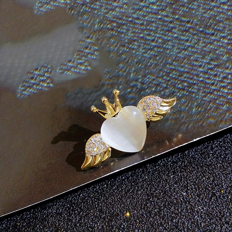 Angel wings clearance brooch