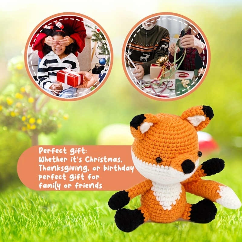 Crochet Kit DIY Husky Crochet Kit with Knitting Yarn Needles Plush Doll  Easy for Beginner Includes Enough Yarn Hook