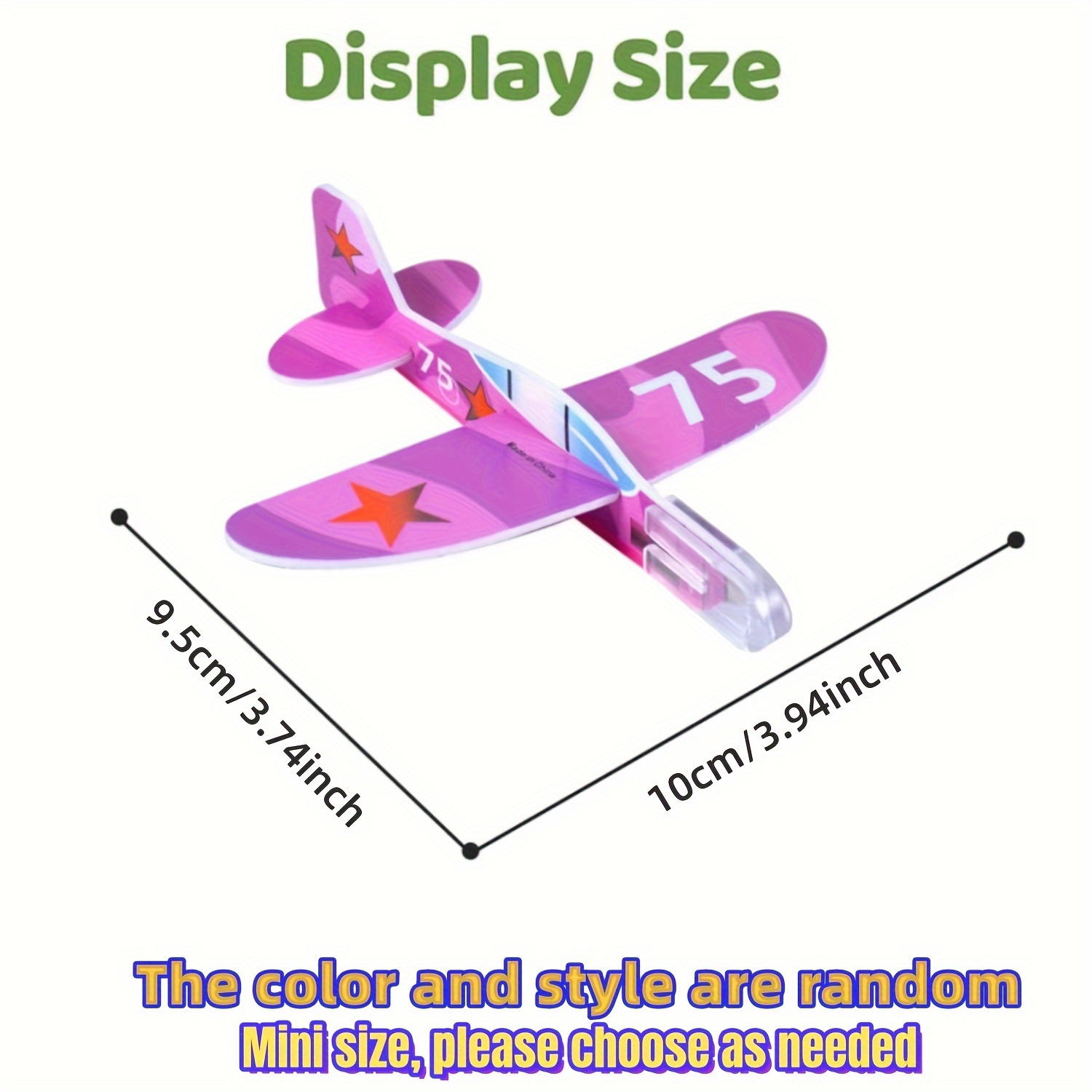 8 Airplane Toy,12 Different Designs Planes Toys For Boys,Foam Glider  Planes Toys,Birthday Favors Lightweight Paper Airplanes,Individually Packed