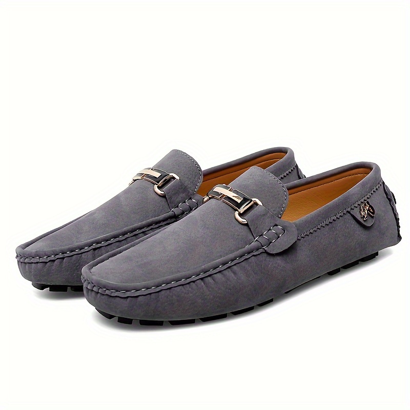 Casual Solid Color Slip On Low Top Loafer Shoes For Boys