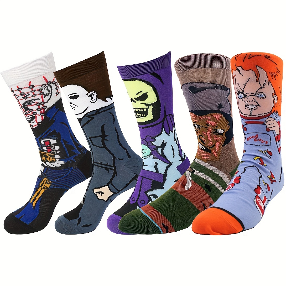 Calcetines divertidos de dibujos animados para hombre, calcetines  divertidos de los años 90, Varios colores