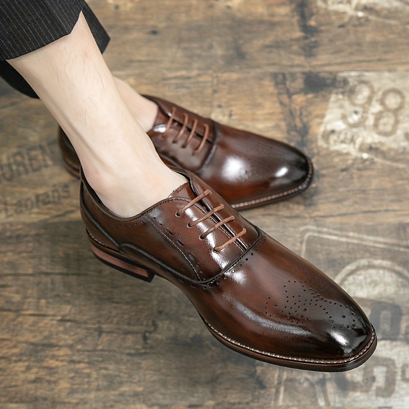 Mens Formal Shoes faux Leather Oxford Shoes for Men Italian Dress Shoes