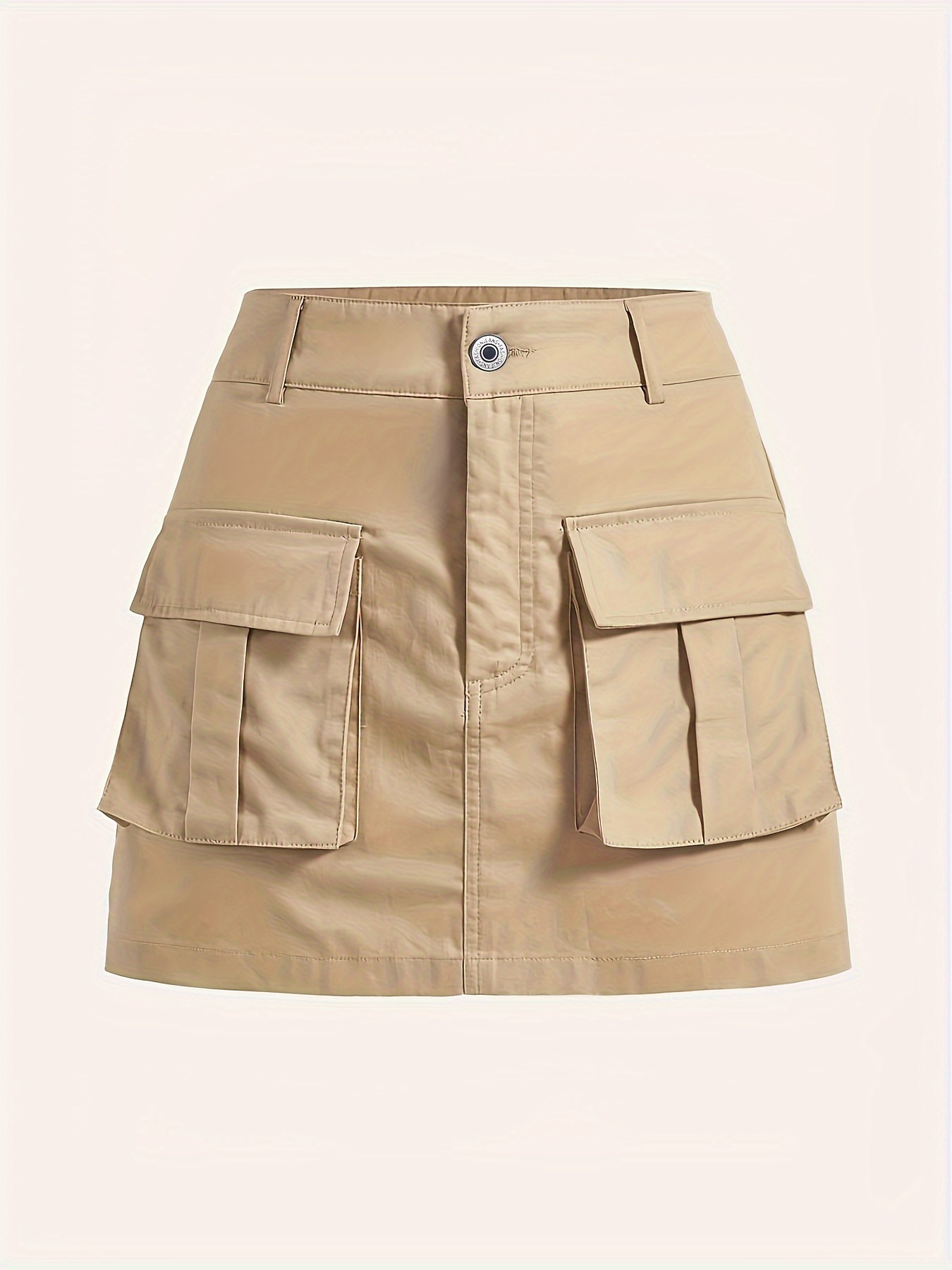 Gorpcore Flap Pocket Cargo Skirt - Temu