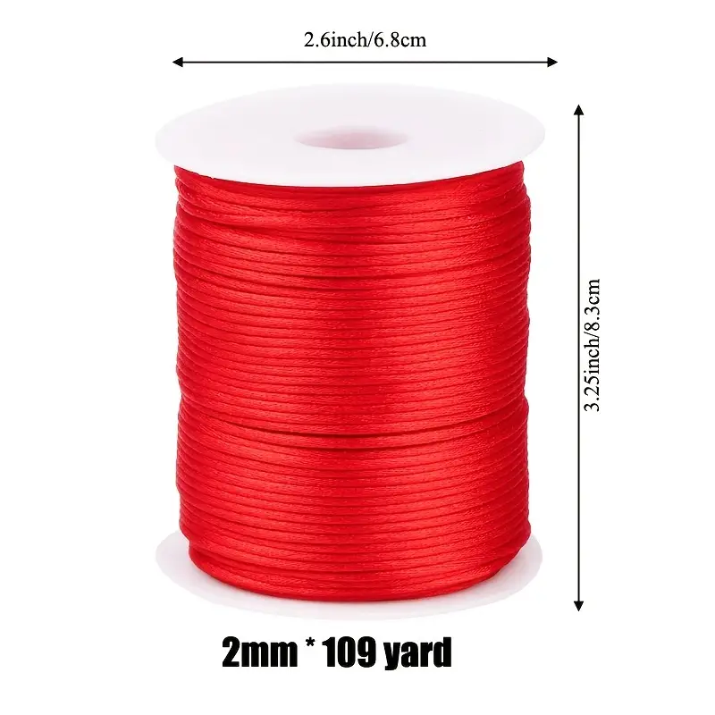 10 Yard Rattail Satin Nylon Cord Colorful Braided Wire Woven - Temu Japan