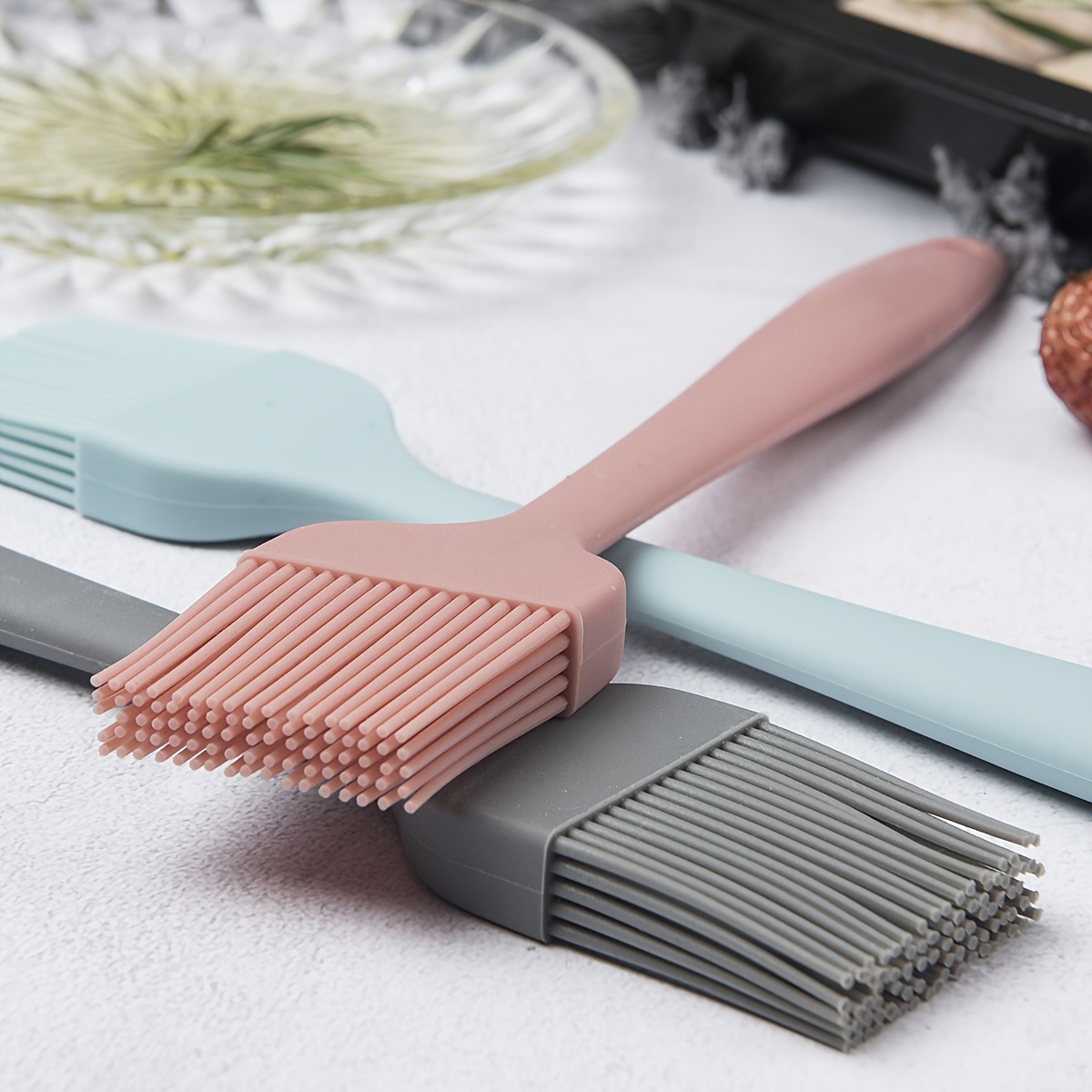 Taste of Home Silicone Basting Plus Pastry Brush; Ash Gray 