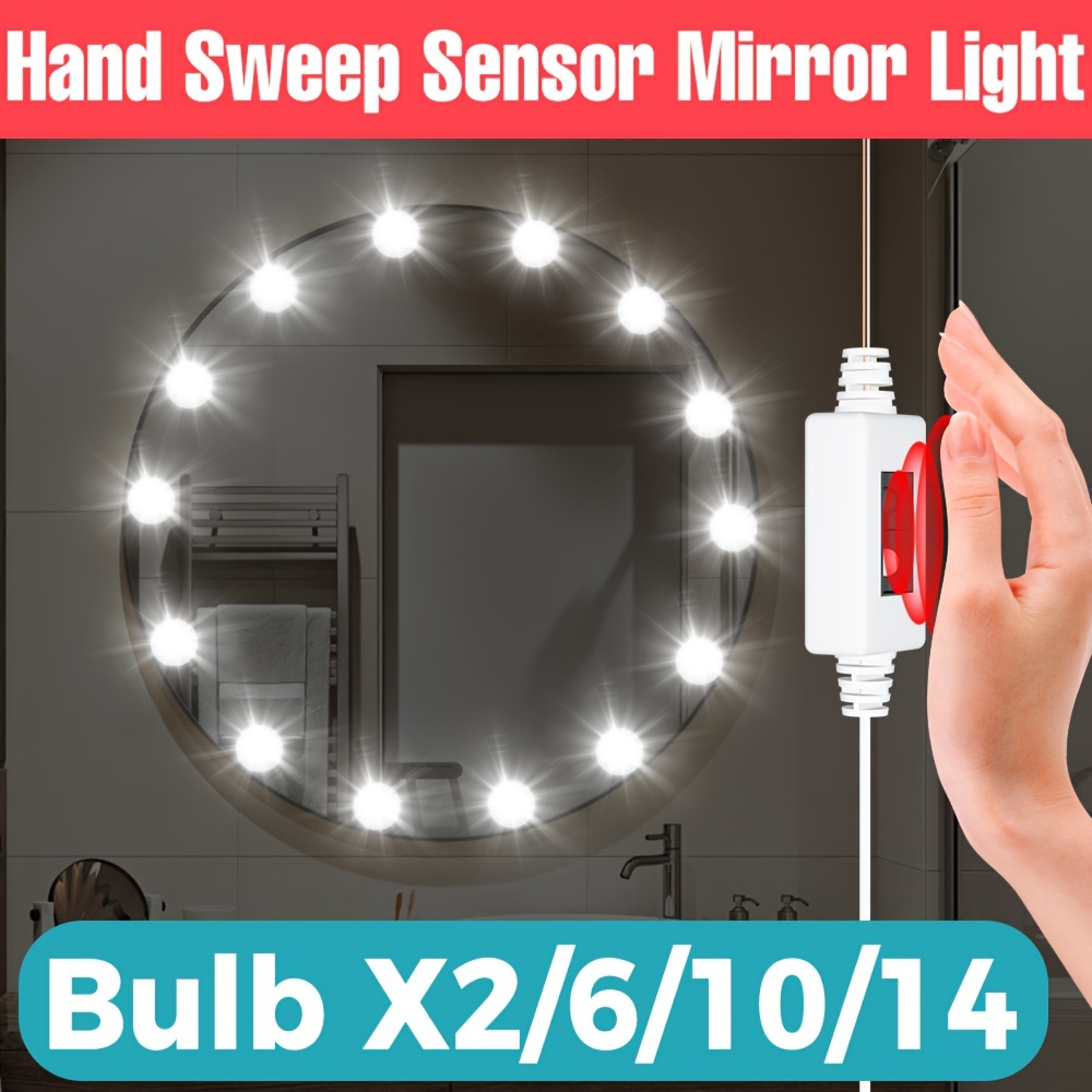 Kit de Luz LED Bombillas para Espejo de Maquillaje Lampara de Tocador  Regulable