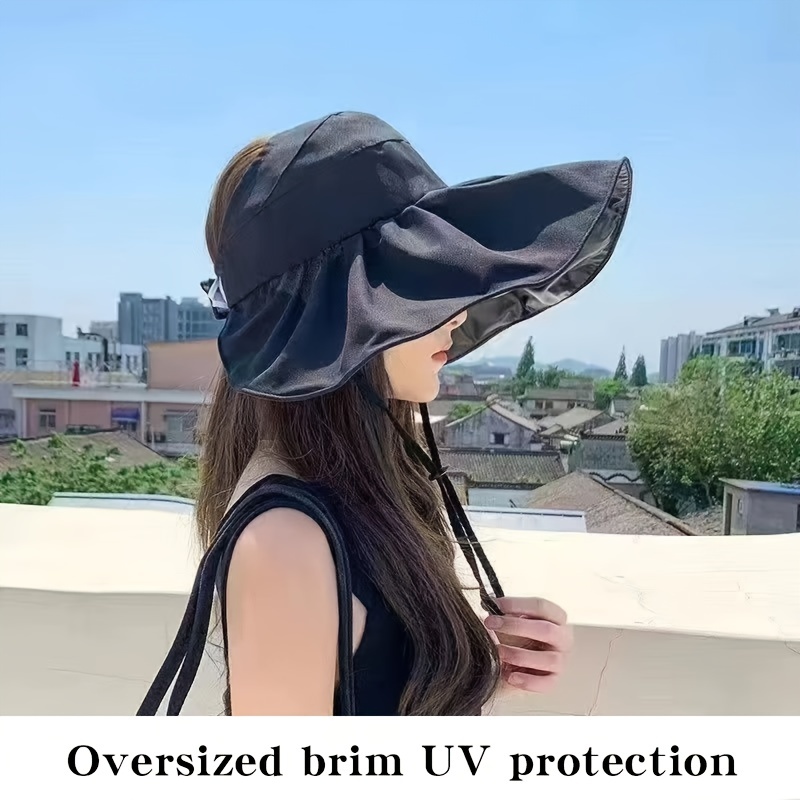 Wide Brim Sun Visor Foldable Picnic Hat Beach Uv Protection - Temu Canada