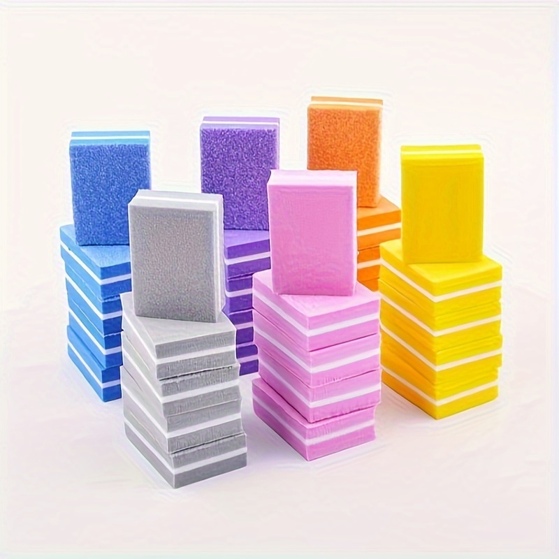 

50pcs Mini Nail File Buffer Polishing Blocks Kit, Nail File Blocks Buffer Colorful Sanding Files, Polishing Nail Art Care Tools