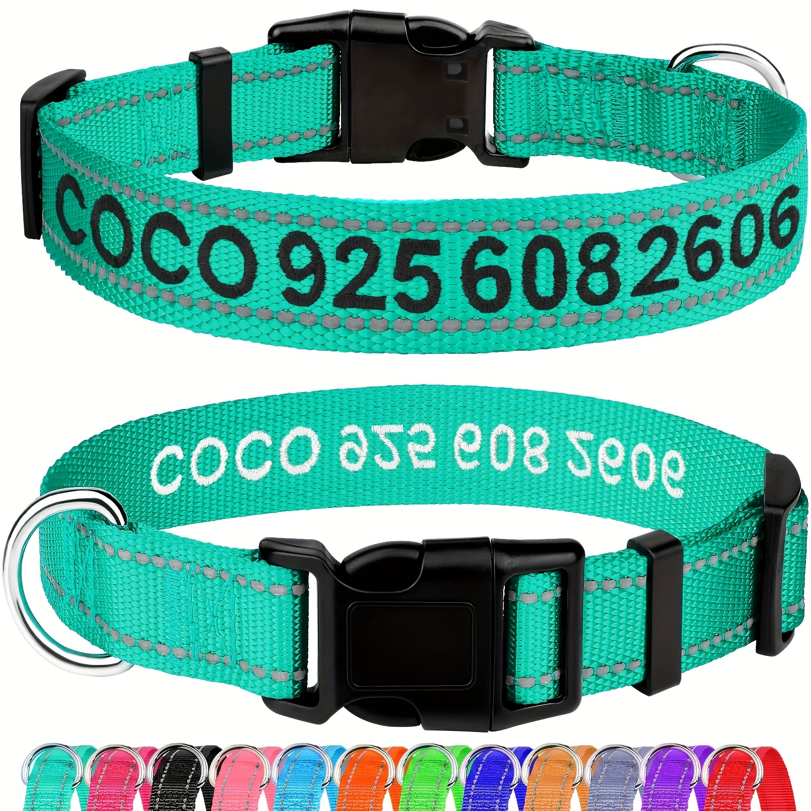 Personalized Dog Collar Embroidered With Pet Name and Phone -  Norway