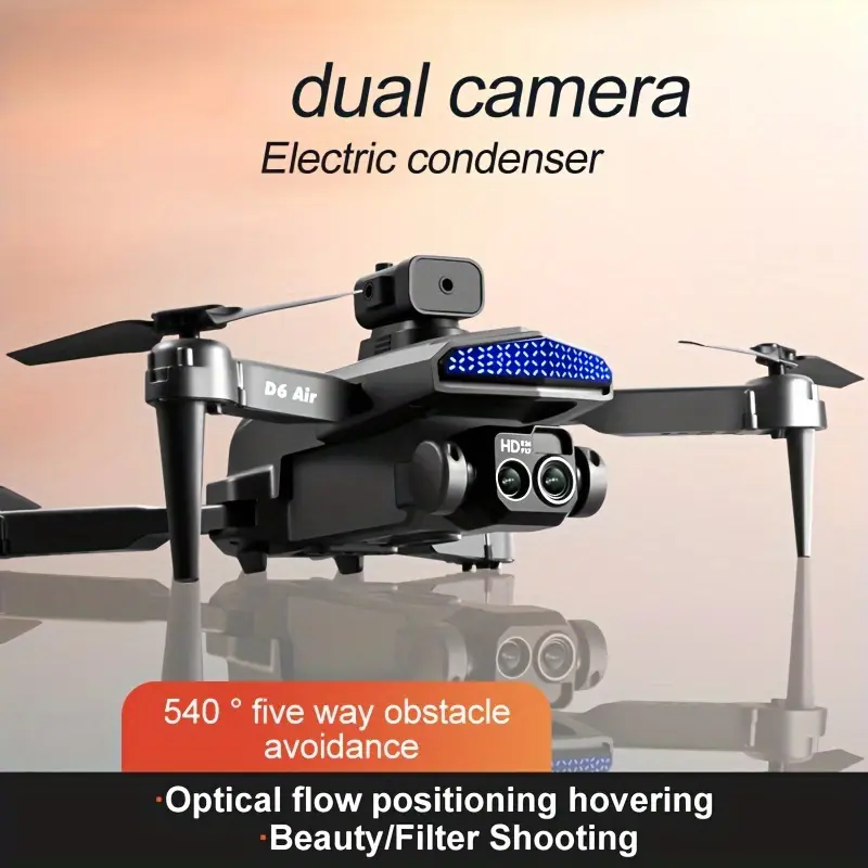 d6 double camera uav obstacle avoidance electric camera toy a perfect christmas gift for children details 0