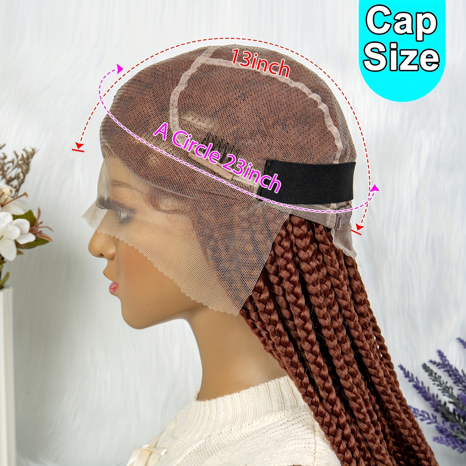 Full Lace Knotless Braids wig with Beads for women by