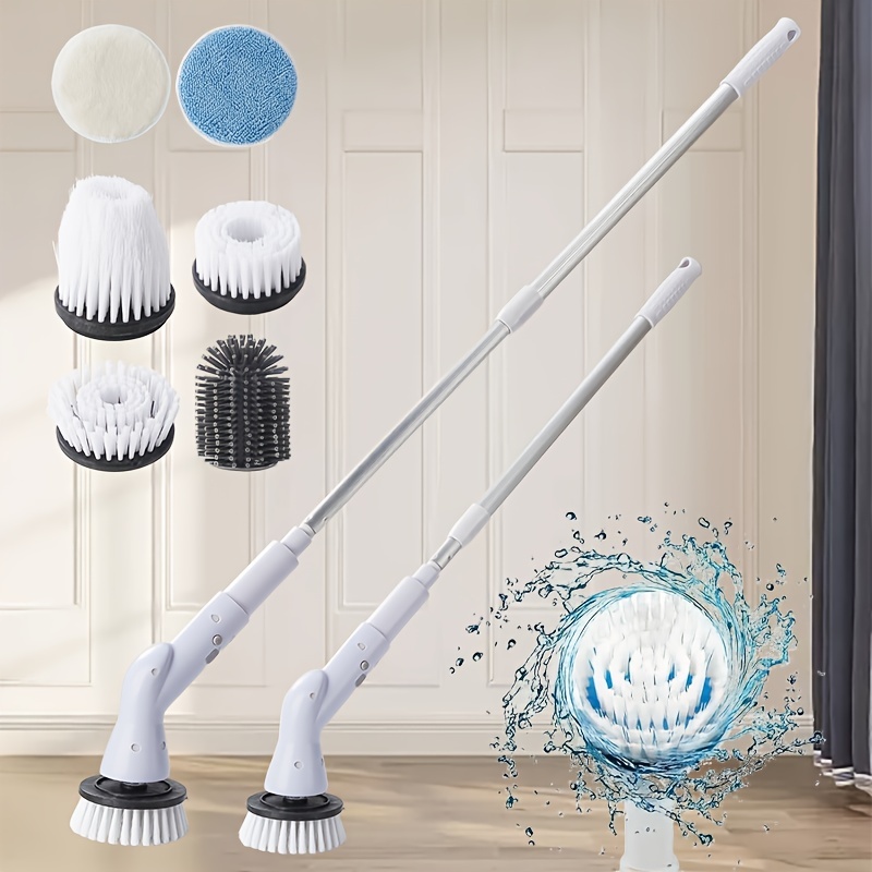 1set Super Electric Spin Scrubber, Rechargeable Bathroom Scrubber