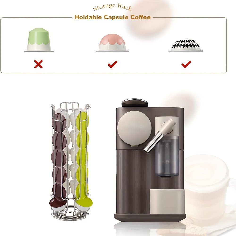 Pod Stand, Coffee Pod Holder, Carousel Compatible For Verismo, Lavazza  Blue, Cbtl, K-fee, Coffee Pods Storage Organizer Stand, Holds Up To 24  Capsule Pods, Kitchen Supplies,coffee Bar Accessories,vertuo Pods,coffee  Organizer - Temu