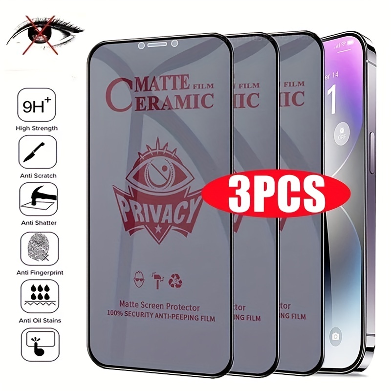 3 Pcs Protector Pantalla Vidrio Templado Iphone 14 13 12 X - Temu