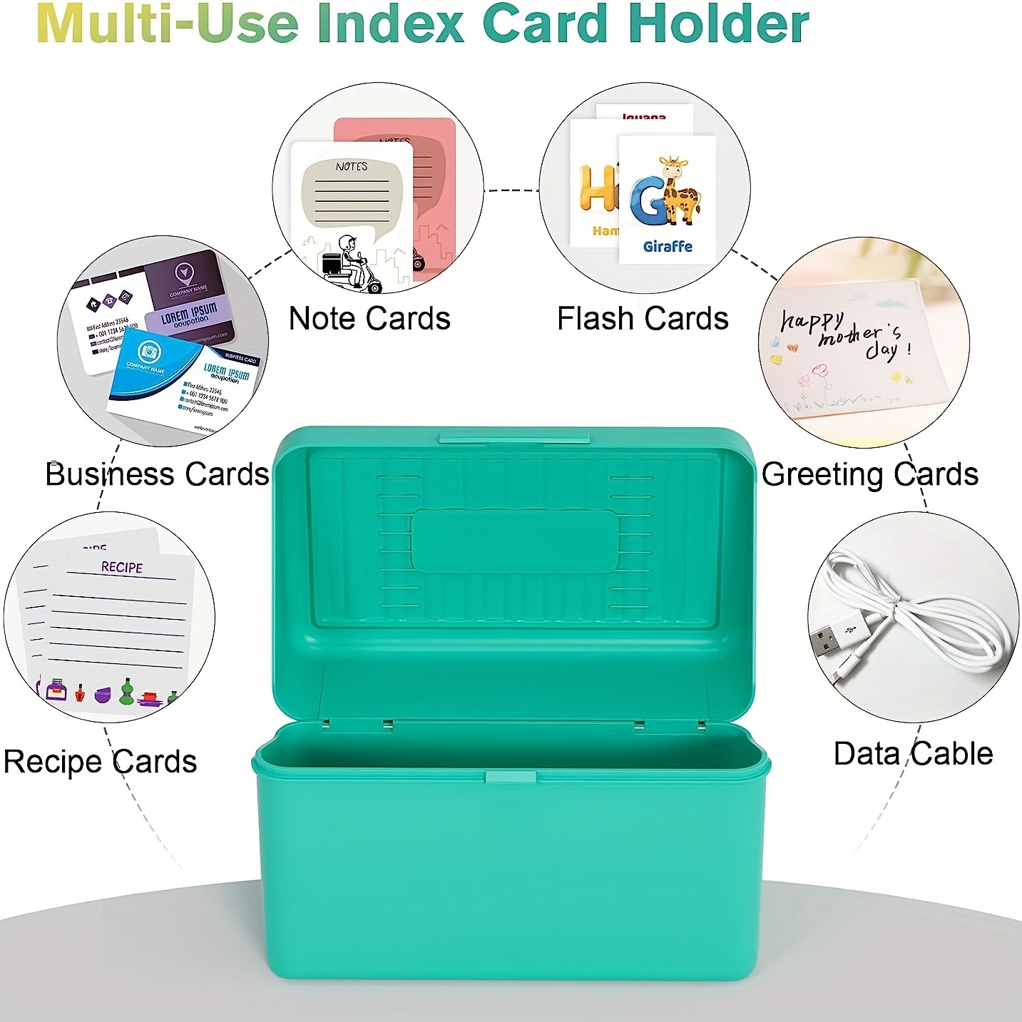 Personalized Index Card Binder Flashcard Holder or Recipe 