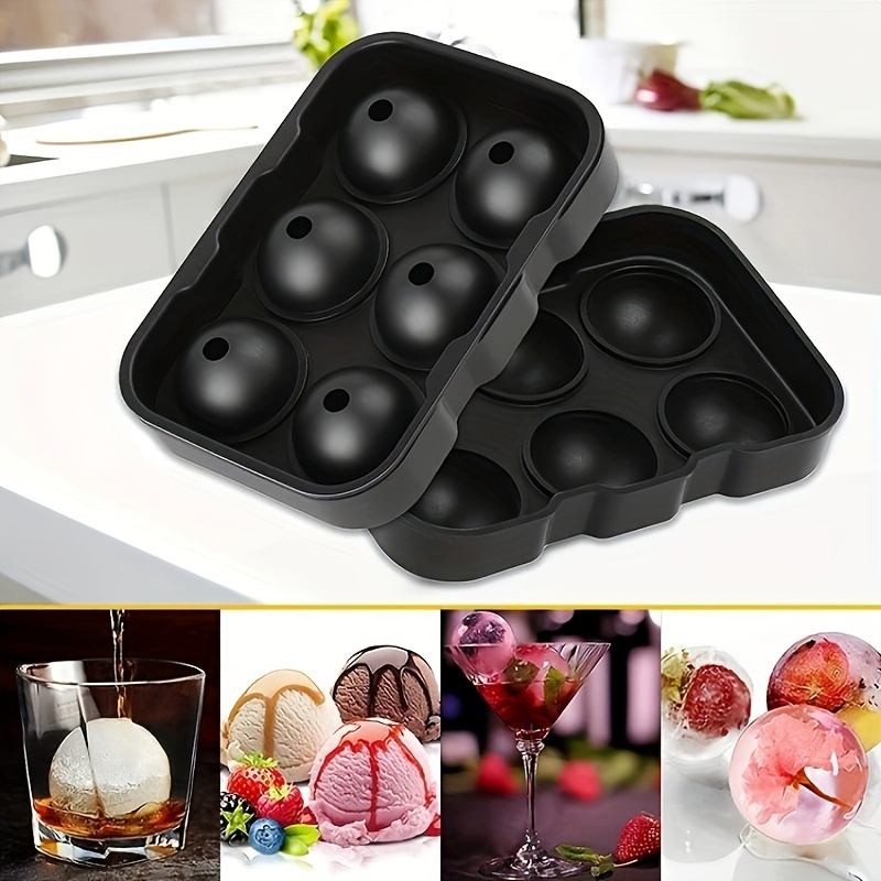 6 Balls Round Ice Cube Tray Send Funnel With Removable Lid - Temu