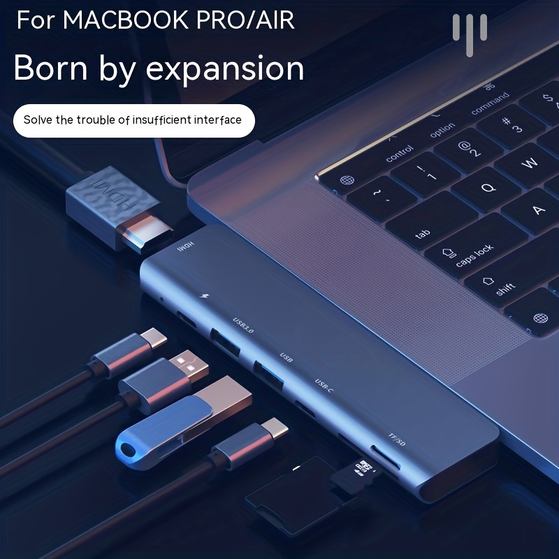 MacBook Pro/MacBook Air USB Accessories with 3 USB 3.0 Ports, TF/SD Card  Reader, Thunderbolt 3 PD Port, USB C Adapter for MacBook Pro 13 15 16  Compatible with MacBook Pro/Air 2021-2016: Buy