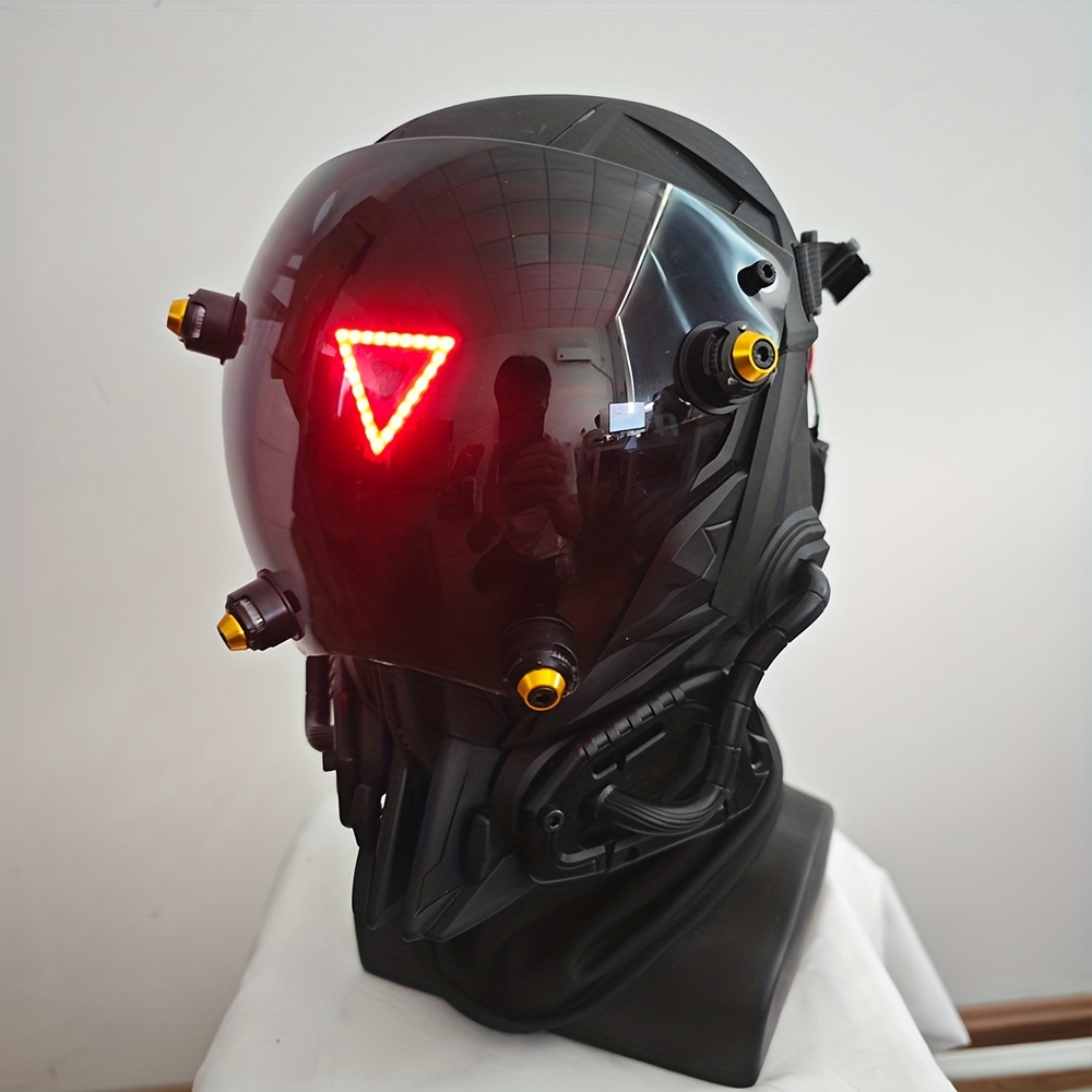 1pc Maschera Led Cyberpunk Cosplay Uomo, Maschera Festa Futurismo