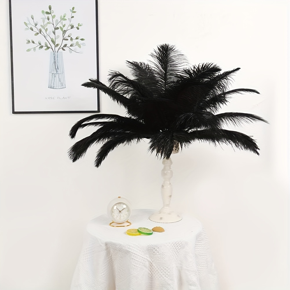 White Large Feathers for Vase and Centerpieces: 24 Pcs 10-12