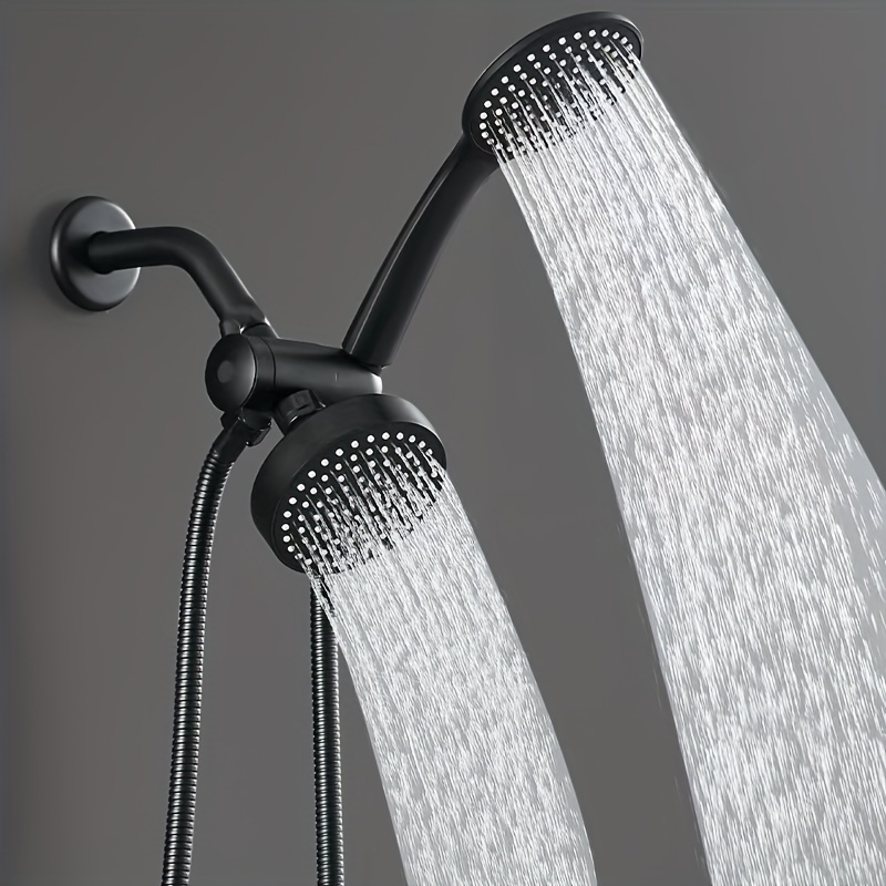 

1pc High Flow Rain Shower Head With Handheld Shower Head, Two-in-one Shower Set, Shower Long Hose, 3-way Diverter Bathroom Sets Full Set, Shower Head, Bathroom Accessories