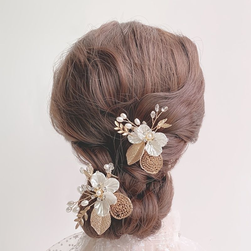 Floral Hair Comb Clip Fashion Hair Pin Flower Hair Clip Wedding Dress Hair  Accessories For Bride Bridesmaids - Beauty & Personal Care - Temu
