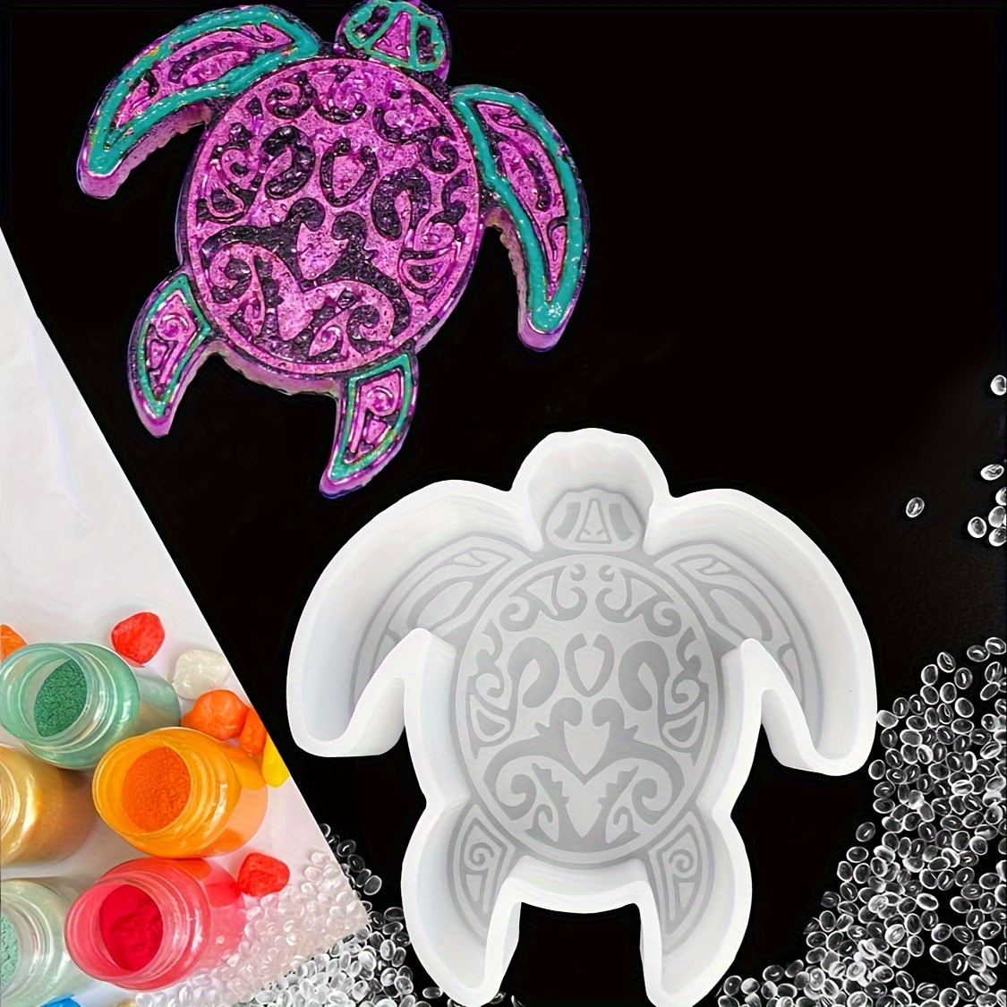 Patterned Turtle Car Freshie Molds Silicone Molds For - Temu