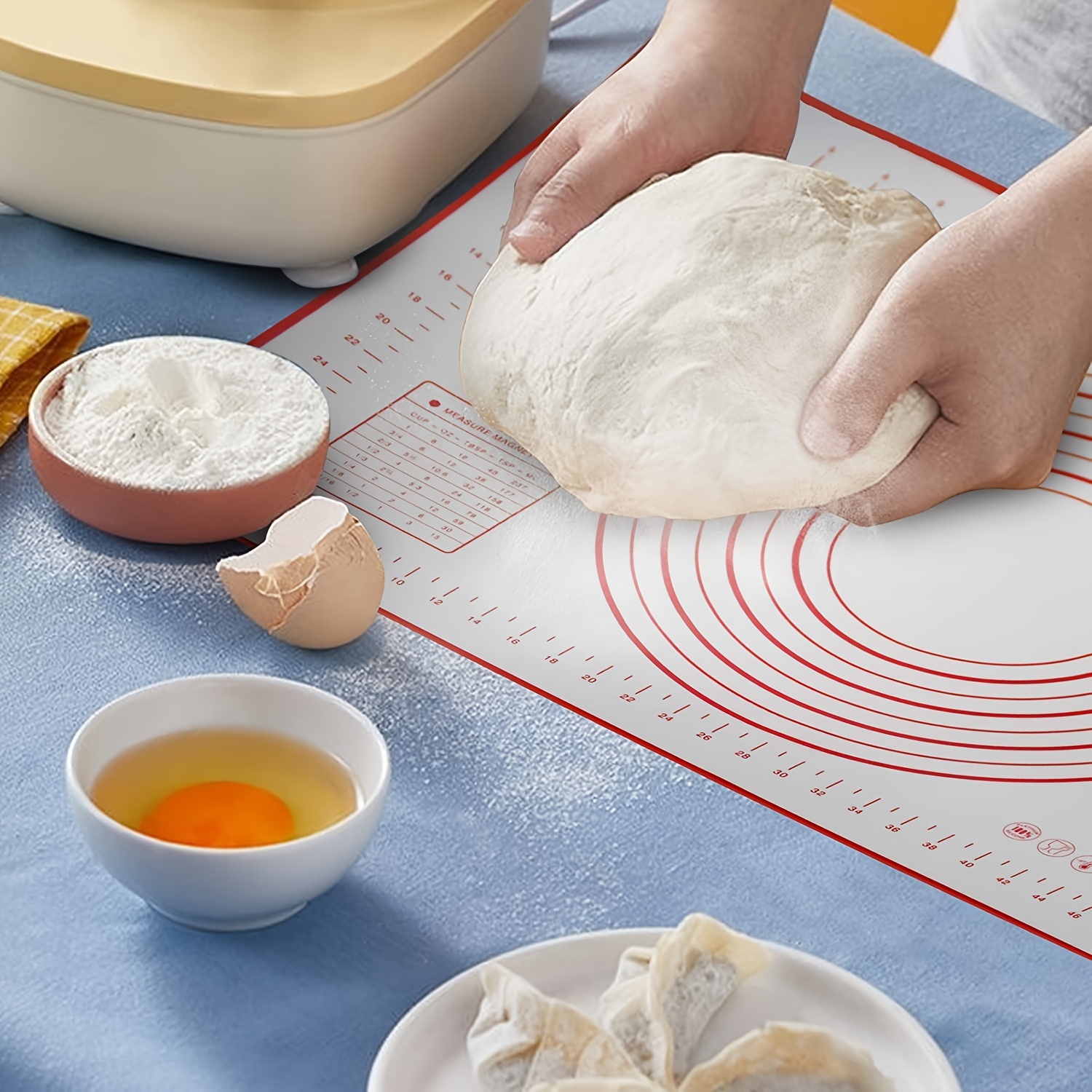 Non slip Silicone Baking Mat With Measurement Counter And - Temu