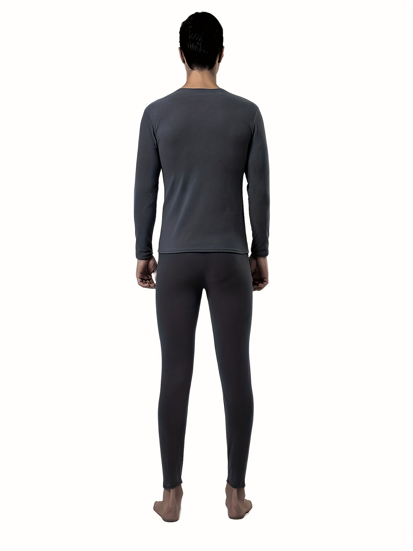Men's Long John Thermal Underwear Set Base Layer Sets - Temu Canada