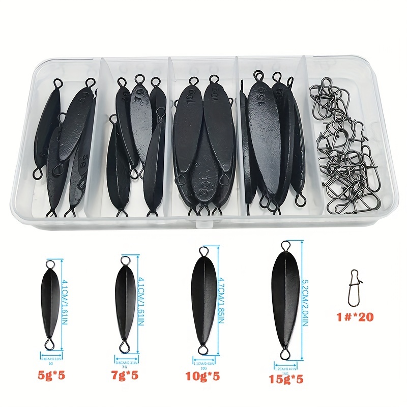 Fishing Weights Nail Weights for Bass Fishing, 40pcs Wacky Worm Weights  Insert Sinkers Fishing Weights Tackle for Plastic Worms Lures Wacky Rig and