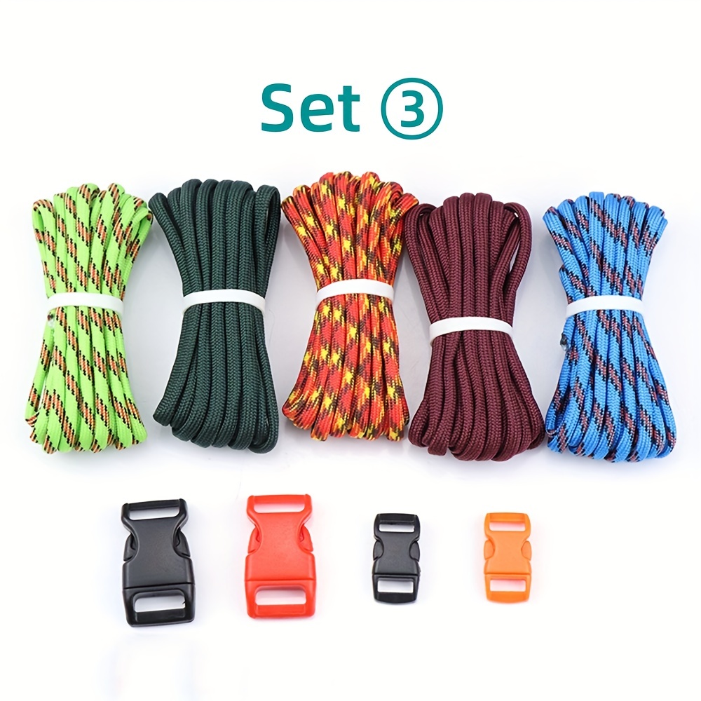 5 7 Core Paracord Rope With Buckle Portable Survival Paracord Rope Handmade  Diy Bracelet Accessories - Sports & Outdoors - Temu Italy
