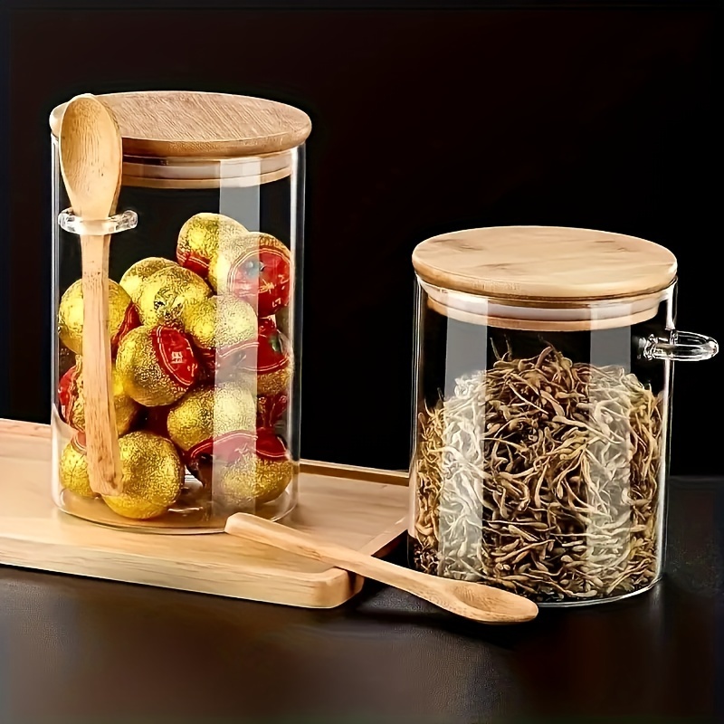 Window Grille Square Glass Storage Jar Candy Jars With Lids - Temu