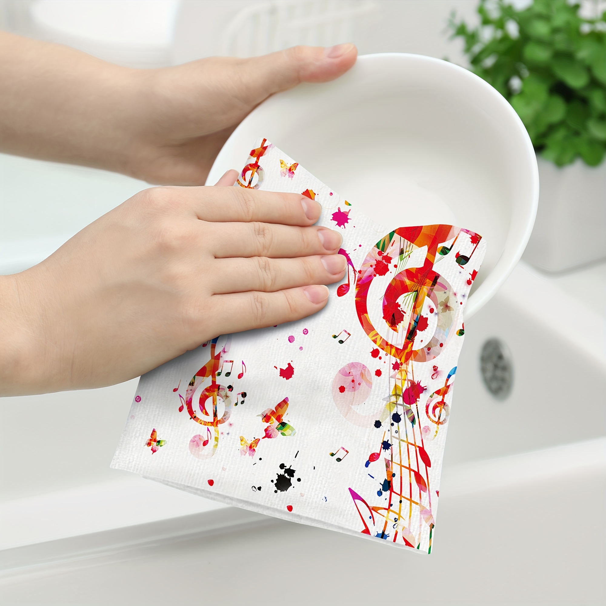 Torchon microfibre vaisselle et mains