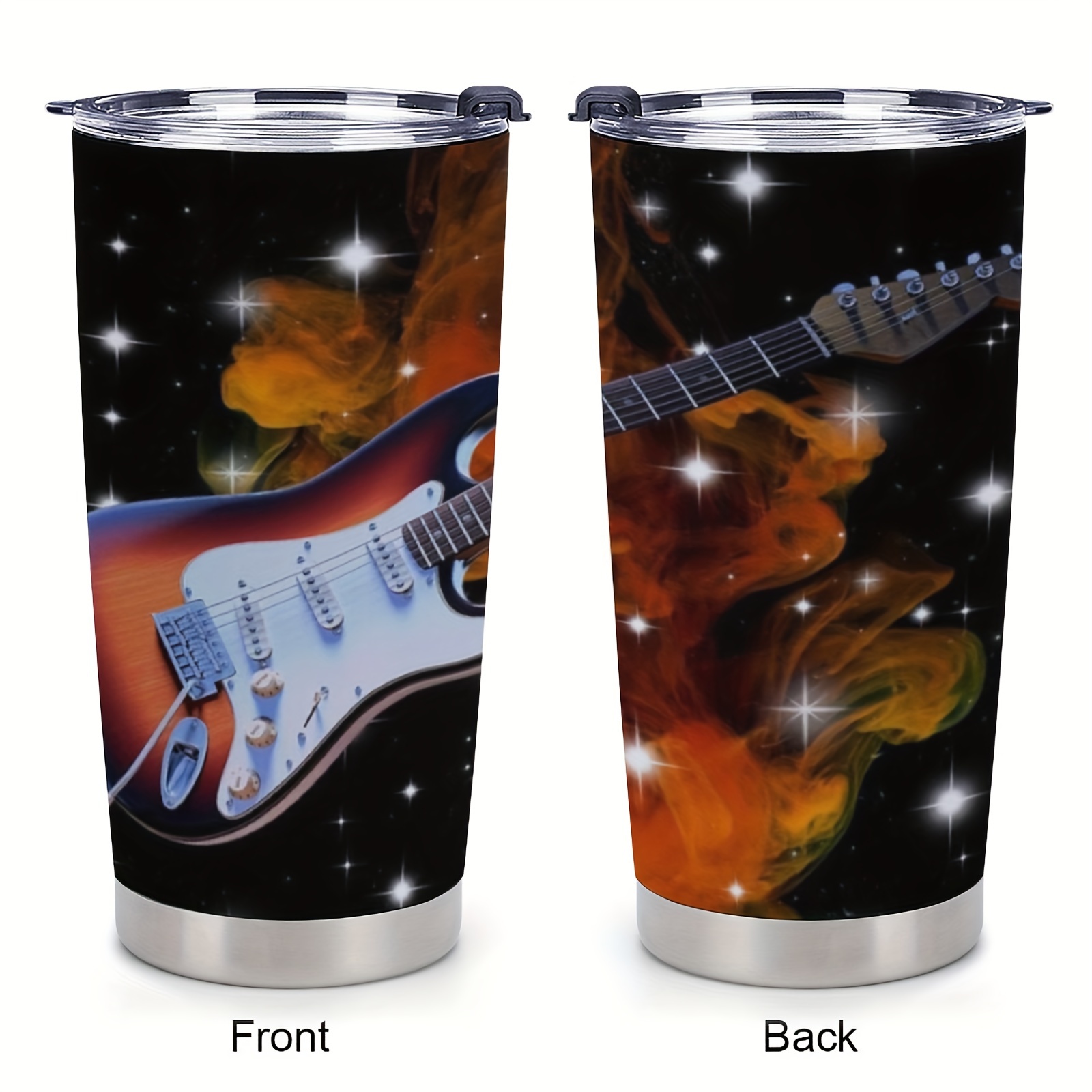 

1pc 20oz Bass Gift, The Sound Of Music Is Shining Cup, Vacuum Insulated Travel Vacuum Cup With Lid