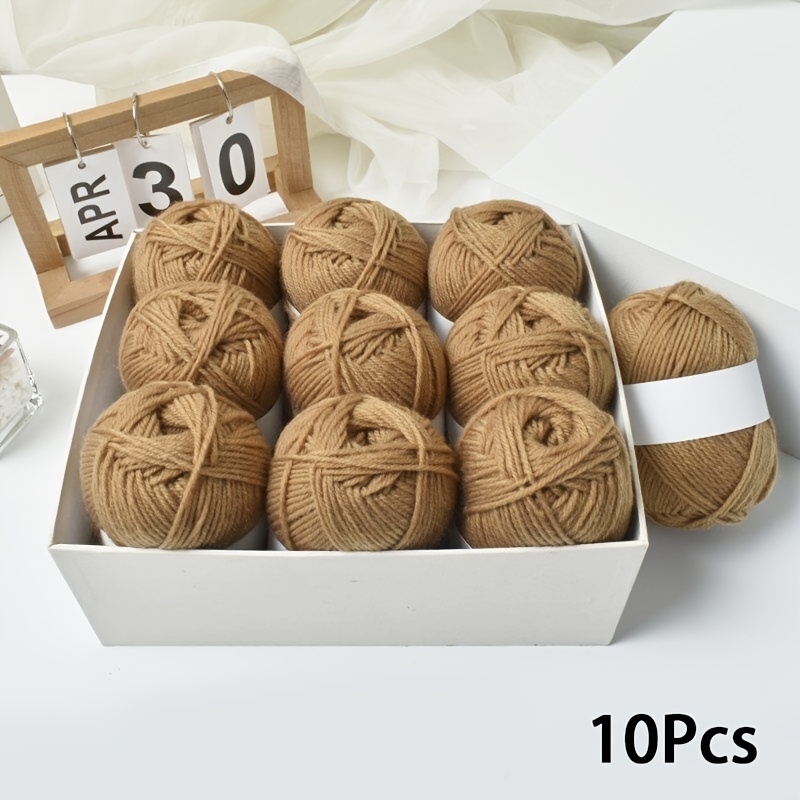 1PCS Yarn for Crocheting,Soft Yarn for Crocheting,Crochet Yarn for  Sweater,Hat,Socks,Baby Blankets(White NO Hook)