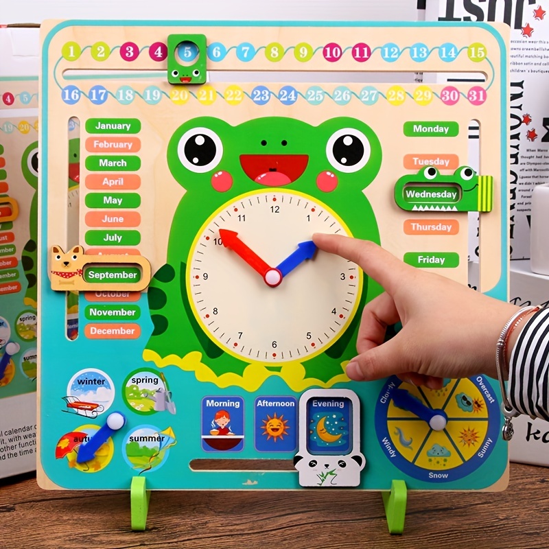 Jouet éducatif ebois Montessori pour enfant, saison, calendrier, horloge,  Cognition, âge préscolaire, cadeau