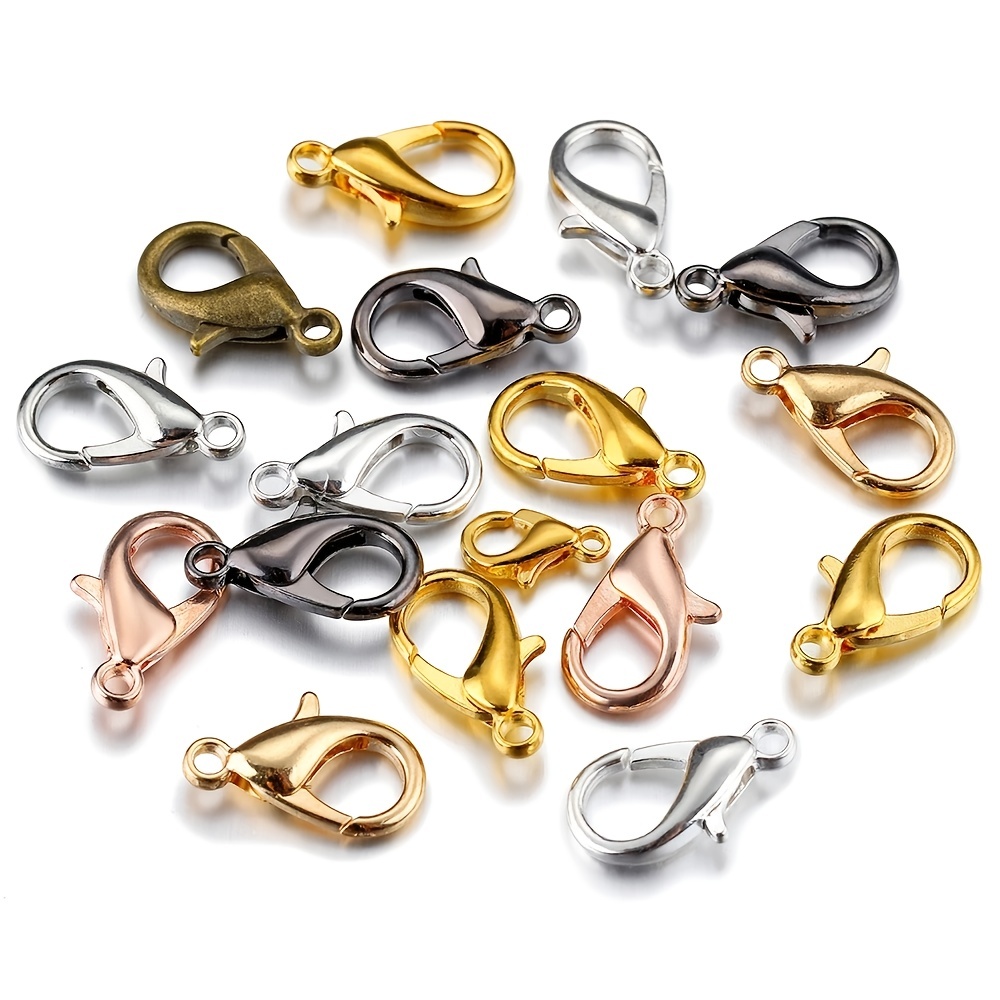 Colour Lobster Clasp Hooks Connector Golden Silvery Diy - Temu