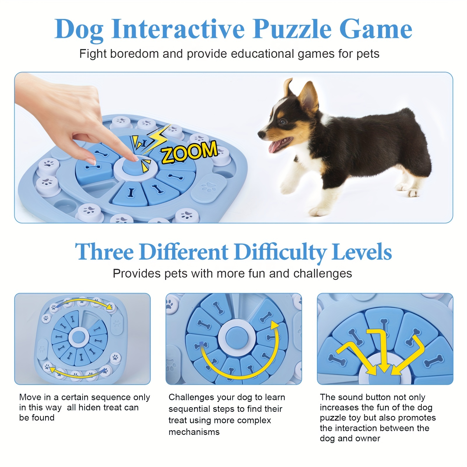 Dog Treat Puzzles Large Dogs  Interactive Dog Food Puzzle