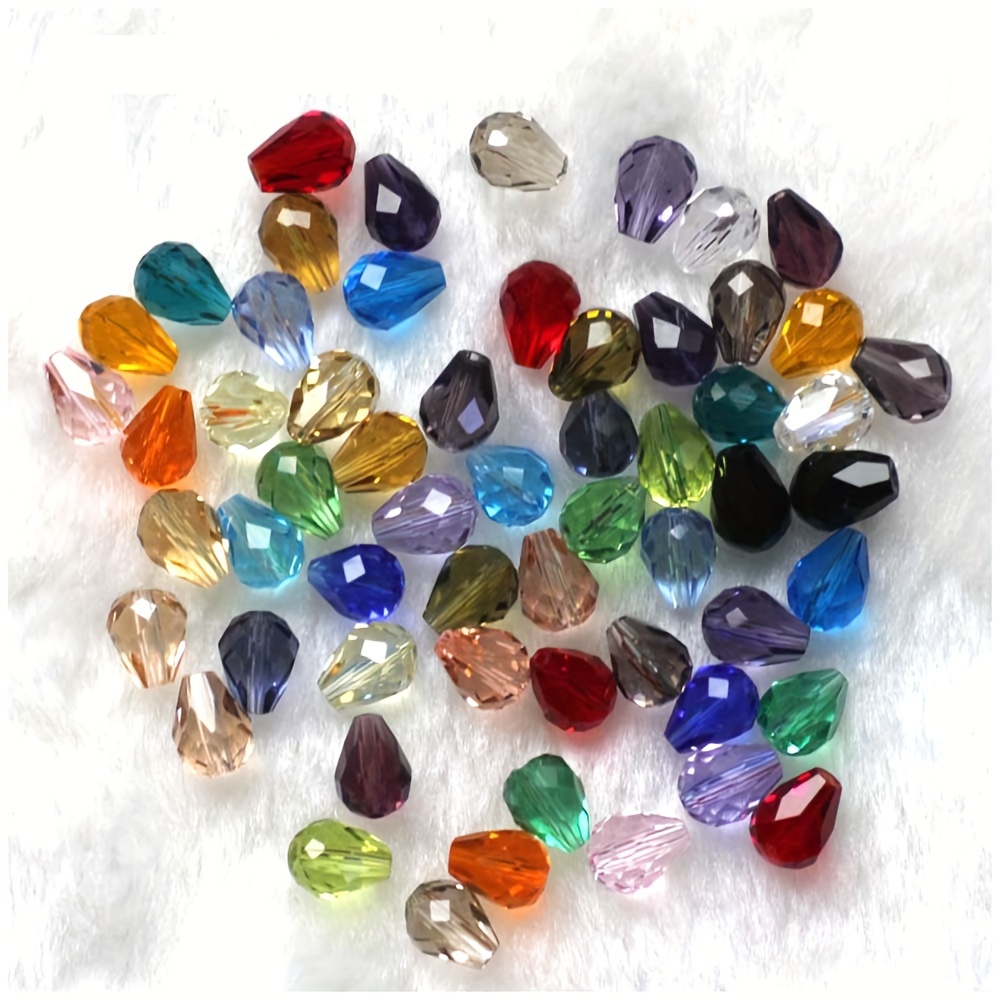 Water Teardrop Rhinestone Crystal Glass Loose Beads 7x5mm 11x8mm