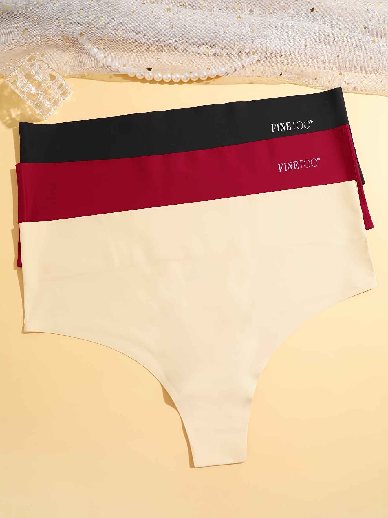 FINETOO 3Pcs/Set Cotton Panties for Women Plus Size Underpants