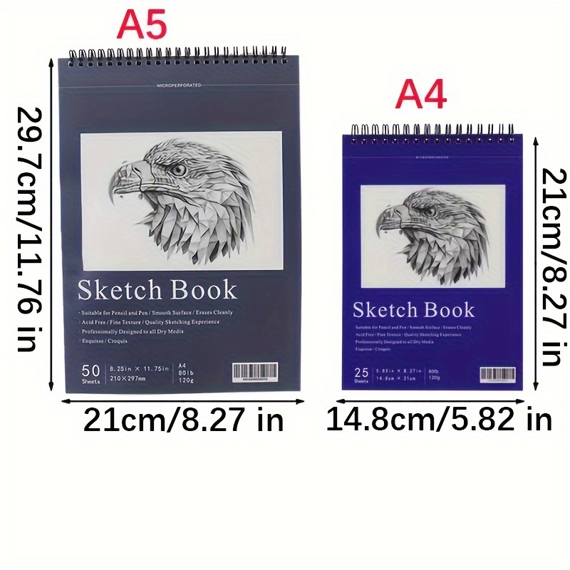 Sketchbook Top Quality Spiral Bound Sketchbook Acid free Art - Temu