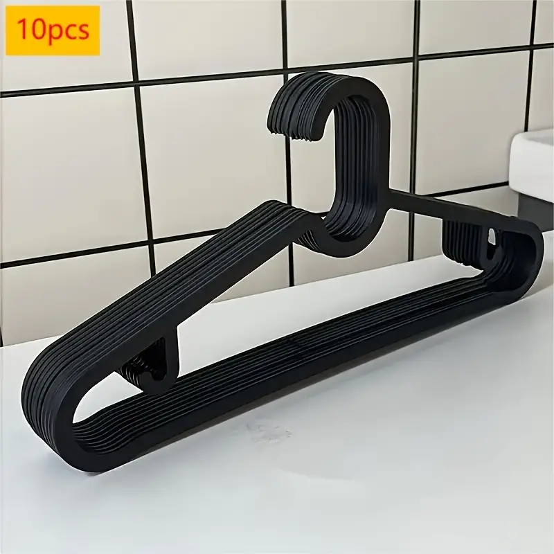 Plastic Clothes Hangers, Traceless Non-slip Clothes Hanger, Ultra-thin Coat  Hanger, Simple Clothes Drying Rack For Clothing Stores - Temu