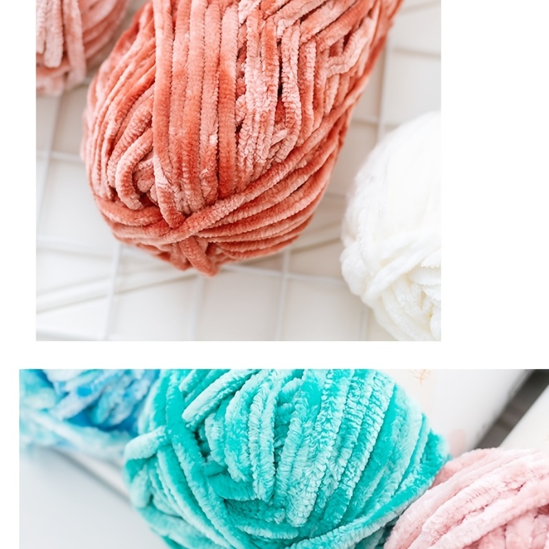100g / 1PC Chenille Velvet Yarn Knitting Wool Thick Warm Crochet Knitting  Yarns Cotton Baby Wool DIY