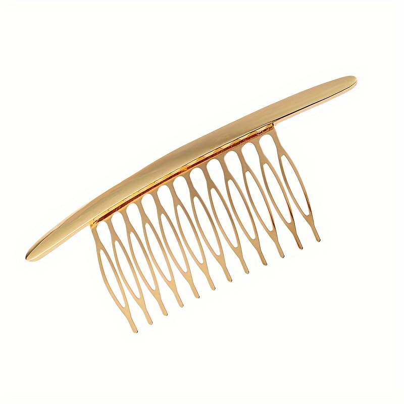 

Chic Curved Alloy Hair Comb For Women - Sleek, No-scent Design With For Normal Hair Types