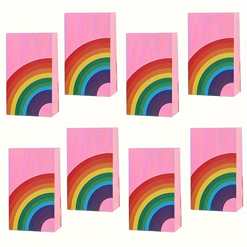 20PCS RAINBOW Favor Bags, Custom Rainbow Party Favors, Color Party